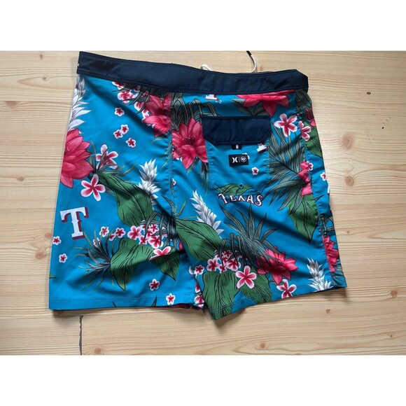 Hurley Texas Rangers MLB Baseball Phantom Board Shorts Men’s 32 Swim Trunks - Picture 8 of 11